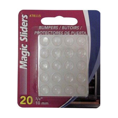 Magic Sliders 0.37 x 0.37 in. Clear Vinyl Bumper Pads, 120PK MA6854